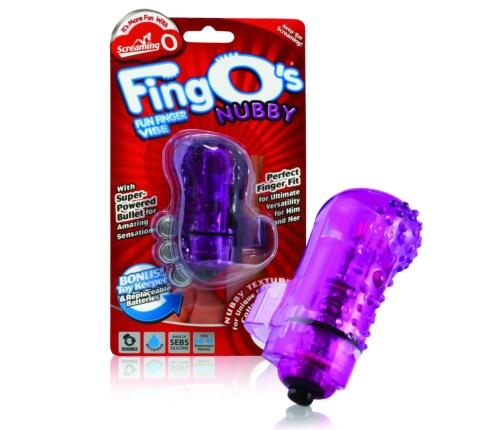 The Screaming O FingO Nubby Purple - Finger-Worn Vibrating Massager