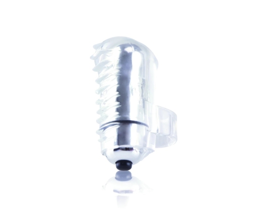 The Screaming O FingO Wavy Clear Finger Vibe, Ergonomic Silicone, Waterproof