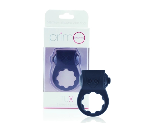 The Screaming O PrimO Tux Black - Premium Silicone Vibrating Ring