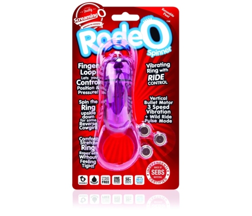 The Screaming O RodeO Spinner Intimate Ring Purple, Adjustable Fit