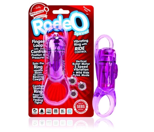 The Screaming O RodeO Spinner Intimate Ring Purple, Adjustable Fit