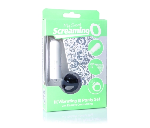 The Screaming O Remote Control Intimate Panty Vibe Set White, Adjustable