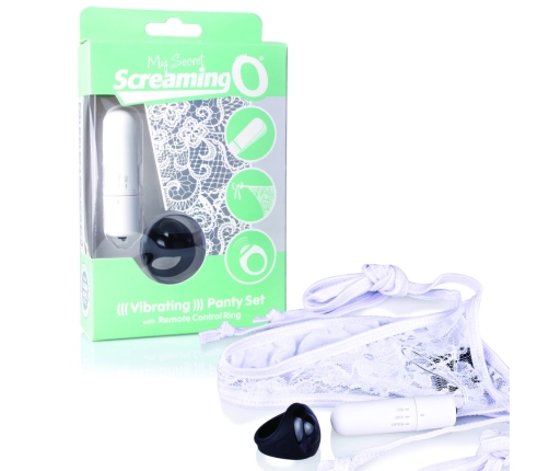 The Screaming O Remote Control Intimate Panty Vibe Set White, Adjustable