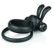 The Screaming O Ohare XL Black Dual Silicone Ring with Rabbit Ears