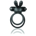 The Screaming O Ohare XL Black Dual Silicone Ring with Rabbit Ears
