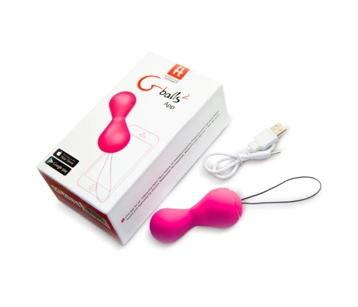 Gvibe Gballs 2 Petal Rose - Smart Kegel Trainer Bluetooth App Pink