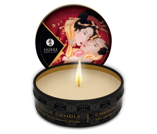 Shunga Romance Świeca do masażu Sojowa Truskawkowe Wino 30ml