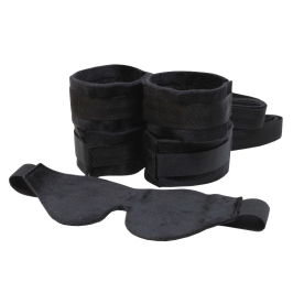 Sportsheets S&M Starter Bondage Accessory Set - Black, Soft Material