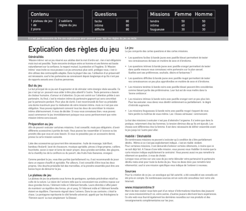 Mission Intime Classic FR - Couples Discovery Board Game Edition