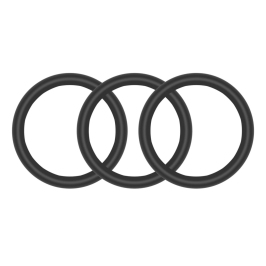 Perfect Fit Silicone 3 Ring Kit XL Black - Set of Anatomical Silicone Rings