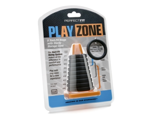 Perfect Fit Play Zone Kit Xact-Fit Silicone Ring Set, 9 Sizes