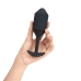 b-Vibe Vibrating Snug Plug 4 Black - Weighted Silicone Anal System XL