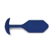 b-Vibe Vibrating Snug Plug 4 Navy - Weighted Silicone Plug XL