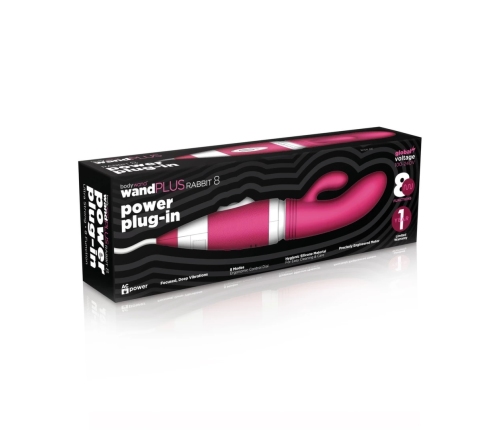 Bodywand Wand Plus Power Plug-In Rabbit - Ergonomic Silicone Personal Massager