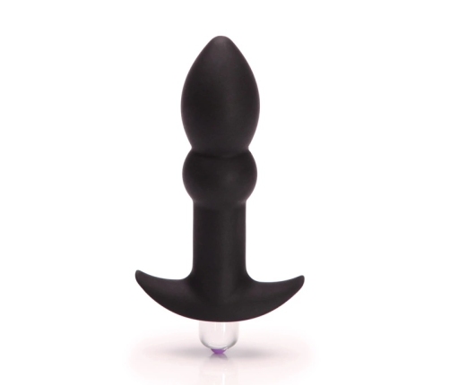 Tantus Perfect Plug Plus Black - silikonowy model z wibracją, 10,1 cm