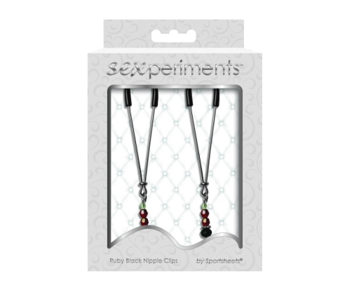 S&M - Ruby Black Nipple Clips