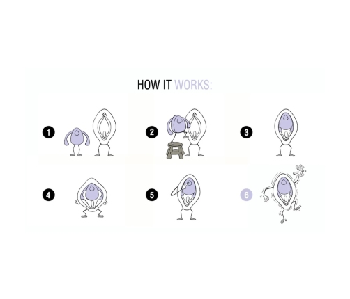 Dame Products EVA II Quartz Compact Hands-Free Intimate Device Pink