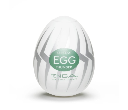 Tenga Egg Thunder Intimate Stimulation Device - Flexible Textured Sleeve