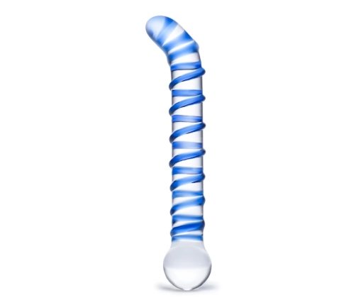 Glas Mr. Swirly Curved Borosilicate Glass Model Blue 16.5cm