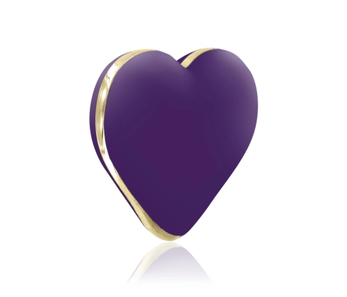 Rocks-Off Heart Vibe Deep Purple - 10-Mode Compact Silicone Massager