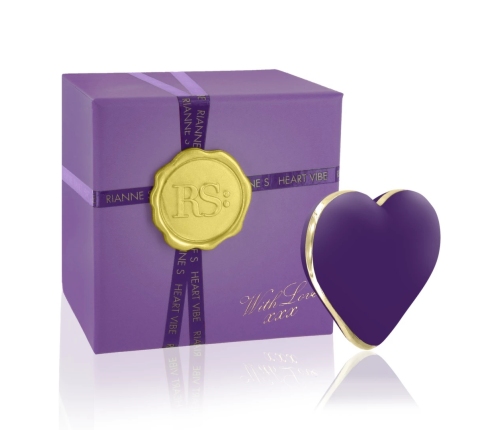Rocks-Off Heart Vibe Deep Purple - 10-Mode Compact Silicone Massager