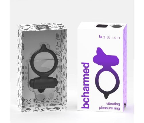 B Swish Bcharmed Classic Black - Silicone 5-Function Massaging Ring