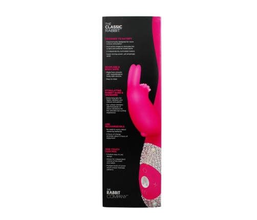 The Rabbit Company Classic Rabbit Bling Pink Intimate Dual Motor Model