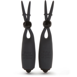 Fifty Shades of Grey Sweet Torture Vibrating Silicone Clamps Black