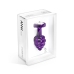 Diogol Ano Ribbed Plug 25 mm Aluminium Purple with Swarovski Crystal