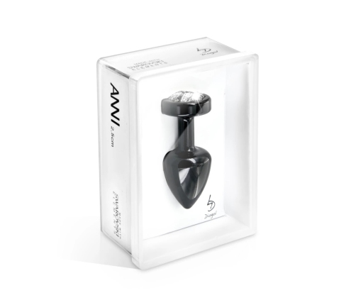 Diogol Anni R Clover Aluminium Plug Black 25mm Swarovski Crystal