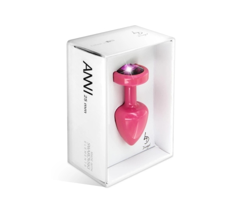 Diogol Anni Round Plug Pink 25 mm - Aluminium & Swarovski Crystal