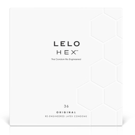 LELO HEX Original 36-Pack Condoms - Hexagonal Structure, Standard Size