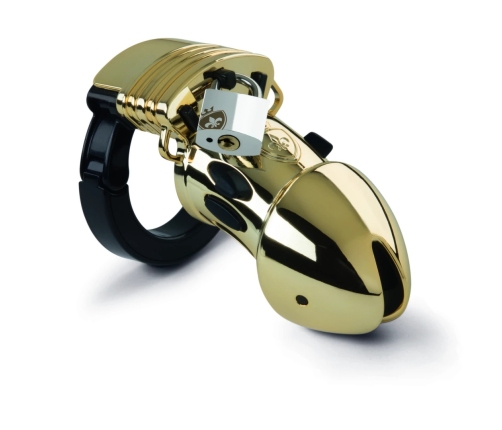 Mystim Pubic Enemy No 1 Gold Edition - Adjustable Chastity System