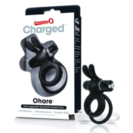 The Screaming O Charged Ohare Black Intimate Dual-Ring Silicone Device