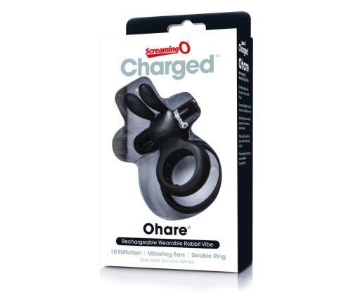 The Screaming O Charged Ohare Black Intimate Dual-Ring Silicone Device