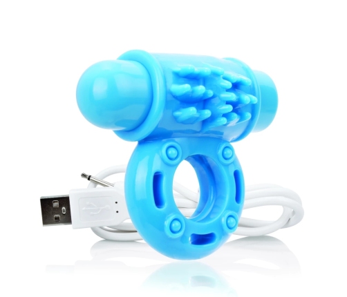 The Screaming O Charged OWow Intimate Vibrating Ring Blue Rechargeable
