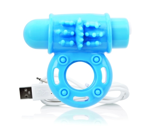 The Screaming O Charged OWow Intimate Vibrating Ring Blue Rechargeable