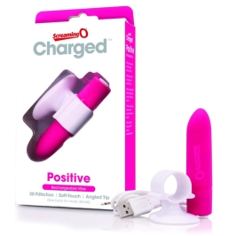 The Screaming O Charged Positive Massager Strawberry USB Rechargeable The Screaming O Charged Positive Massager Strawberry USB Rechargeable
