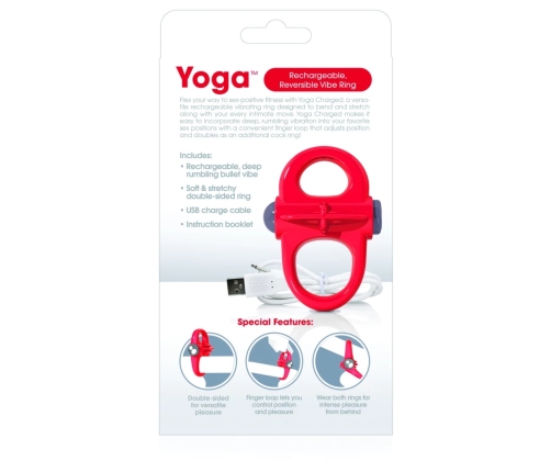 The Screaming O Charged Yoga Red Intimate Fitness Silicone Ring