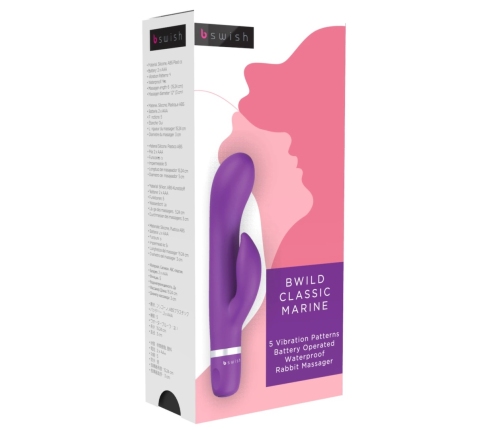 B Swish Bwild Classic Marine Intimate Device Purple 15.2cm Dual Motor