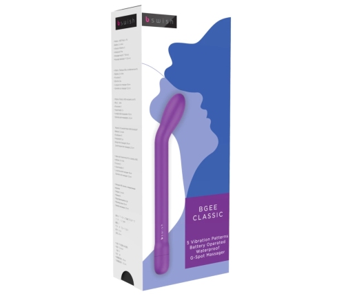 B Swish Bgee Classic Intimate Massager Purple 18cm Waterproof 5 Modes