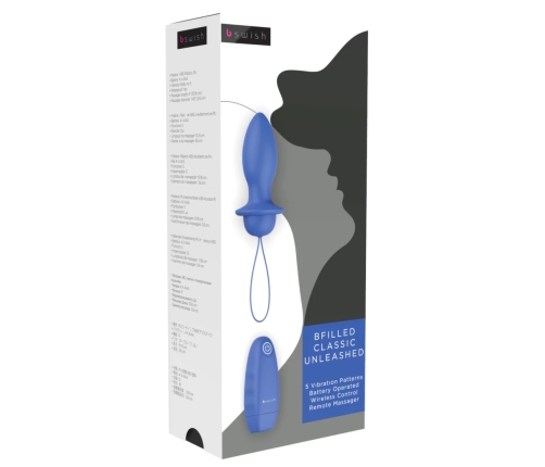 B Swish Bfilled Classic Denim - Wireless Remote Intimate Plug, 5 Modes
