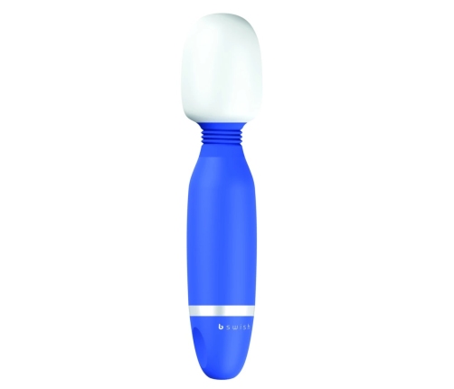 B Swish Bthrilled Denim Wand Massager - 5 Functions, Silicone, Blue
