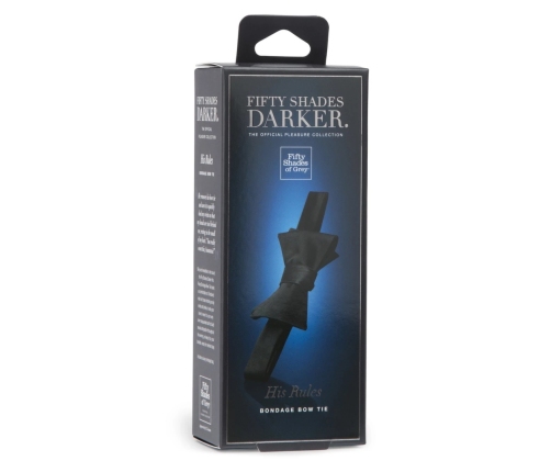 Fifty Shades of Grey Darker His Rules Bow Tie Restraint 2-in-1, Black