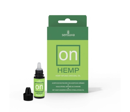Sensuva ON Arousal Oil Hemp 5ml - Botanical Moisturizing Formula