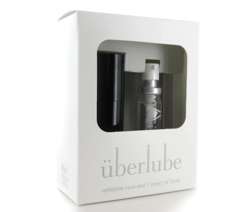 Uberlube Silicone Lubricant Good-To-Go Black 15ml Travel Dispenser