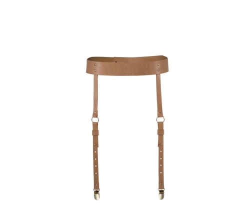 Bijoux Indiscrets Maze Adjustable Suspender Belt Brown Vegan