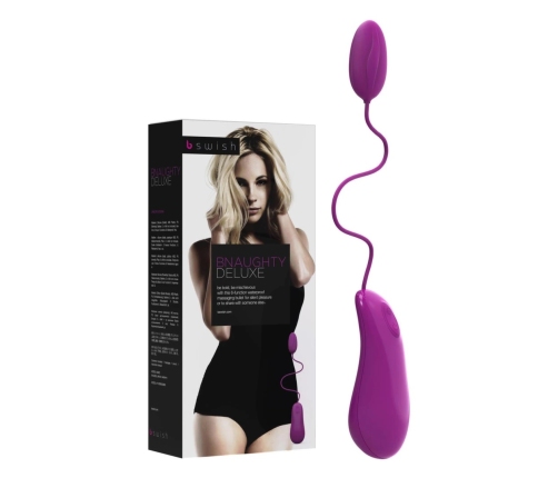 B Swish Bnaughty Deluxe Intimate Bullet - Raspberry, 6 Modes, Waterproof