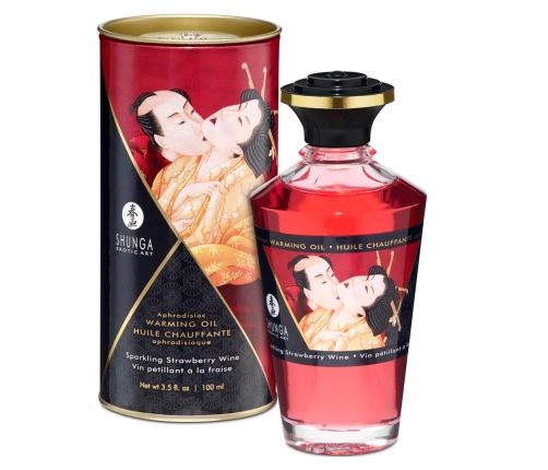 Shunga - Aphrodisiac Warming Oil Sparkling Strawberry Wine 100 ml