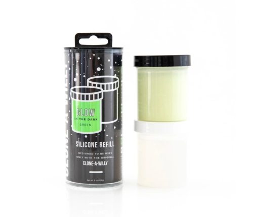 Clone A Willy - Refill Glow in the Dark Green Silicone
